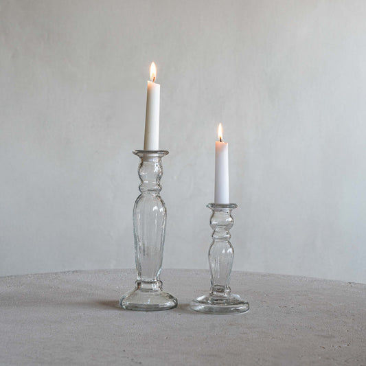 Vintage Glass Candle Holder