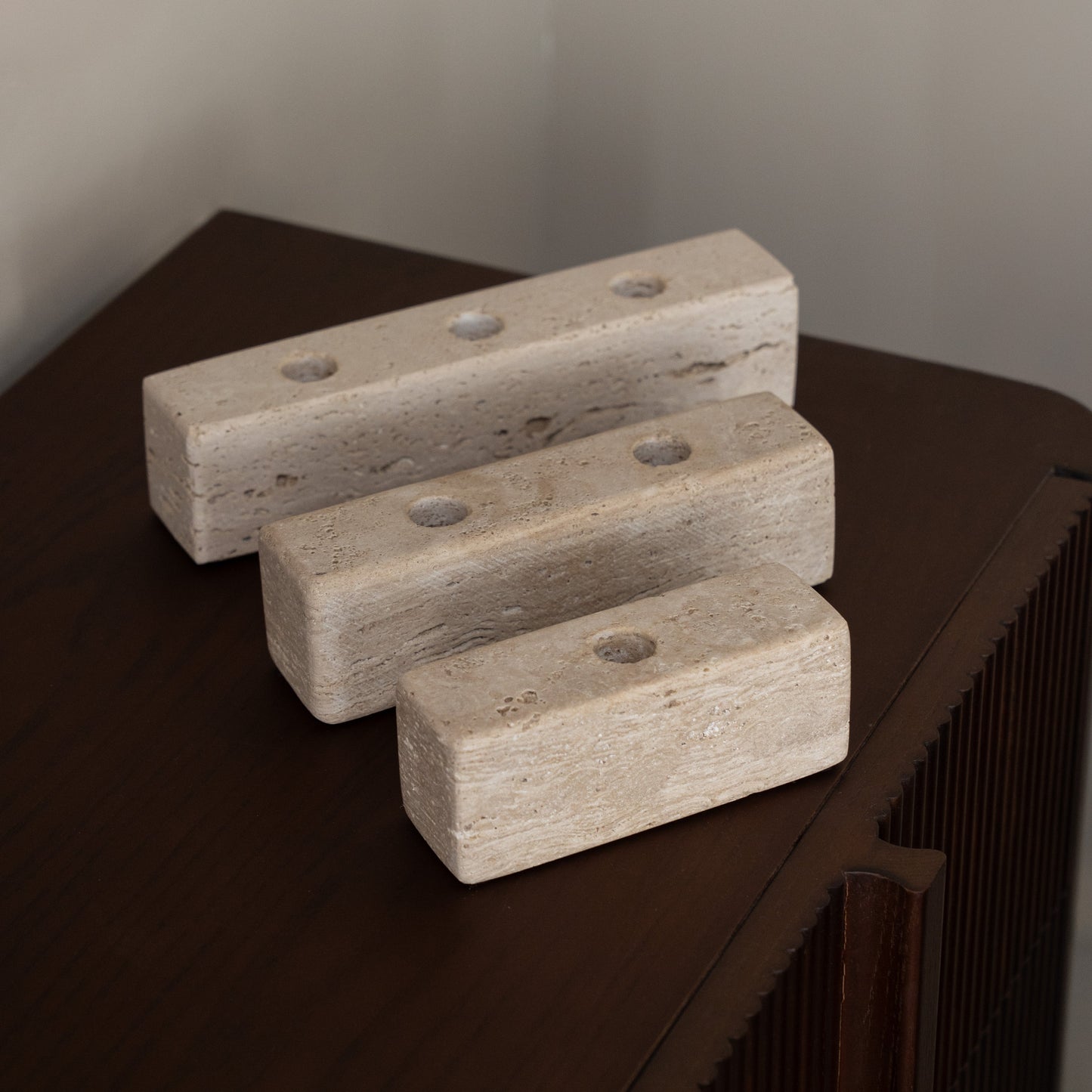 Travertine Marble Candle Holder