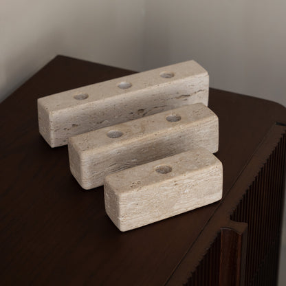 Travertine Marble Candle Holder