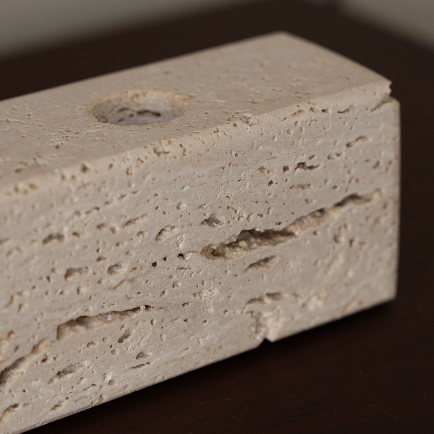 Travertine Marble Candle Holder