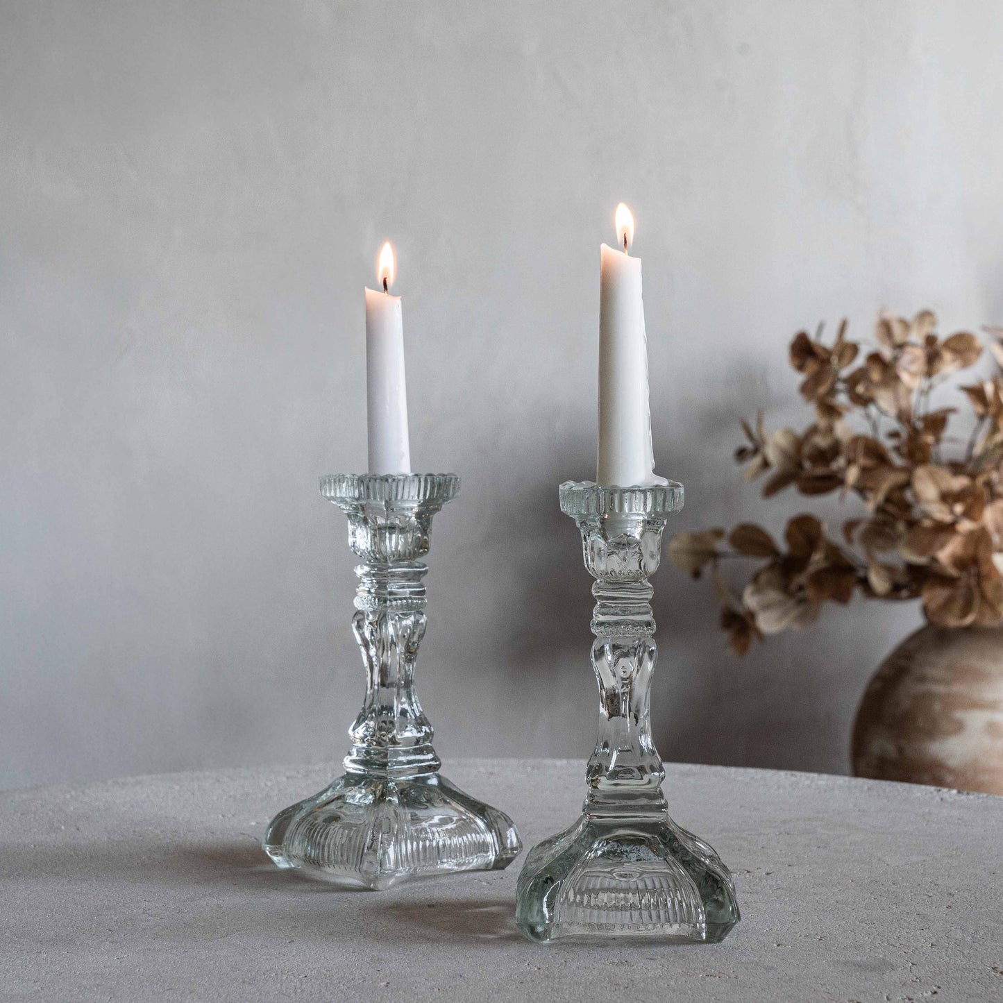 Classic Vintage Glass Candle Holder