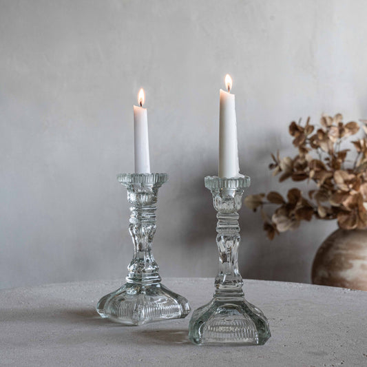 Classic Vintage Glass Candle Holder