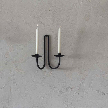 Handcrafted Iron Hanging Wall Candle Holder
