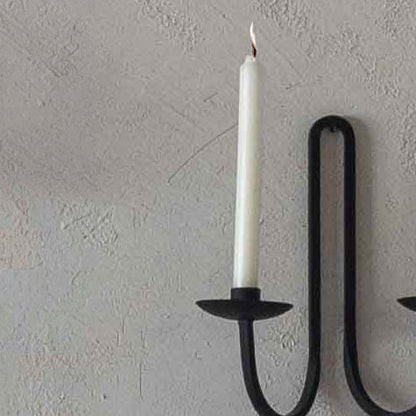 Handcrafted Iron Hanging Wall Candle Holder