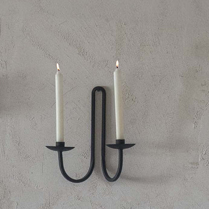 Handcrafted Iron Hanging Wall Candle Holder